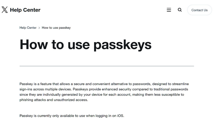 高平苹果维修店铺分享iOS用户如何通过通行密钥(Passkey)登录 