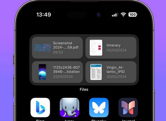 高平苹果屏幕维修分享iPhone主屏幕快速访问最近的文件 