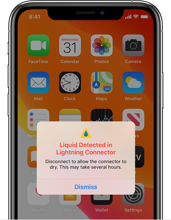 高平苹果手机维修分享iPhone 12 在充电时出现 “闪电接口检测到液体”的提示怎么办 
